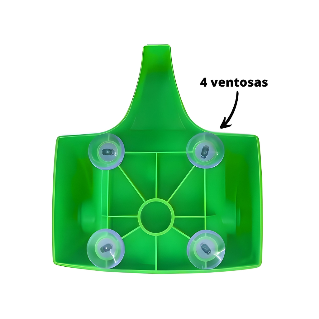 Ventosas do Kit 4 Suportes para Bobina Fundo Estrela com Ventosas – Cor Verde